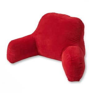 Hyatt Scarlet Solid Stain Resistant Microfiber 28 in. x 17 in. Bedrest Pillow