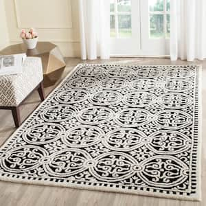 Cambridge Black/Ivory 6 ft. x 9 ft. Geometric Medallion Area Rug