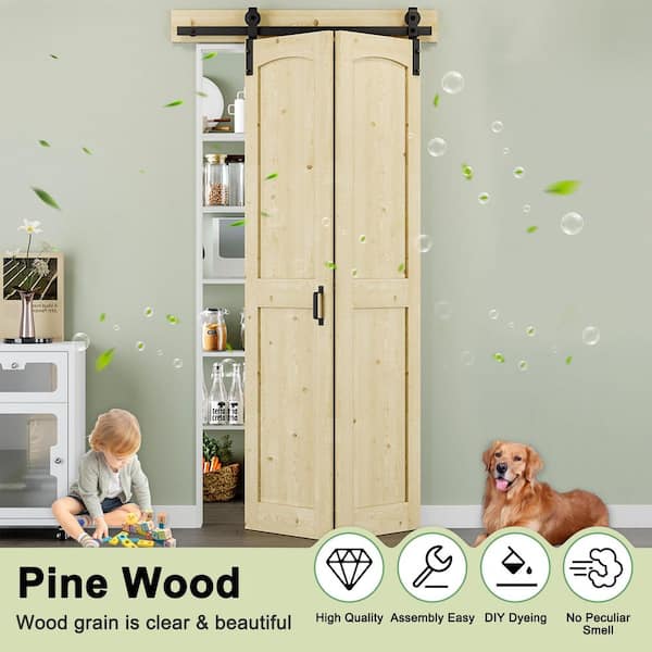 ARK DESIGN 36 in. x 84 in. Arch Panel H Style Solid Core