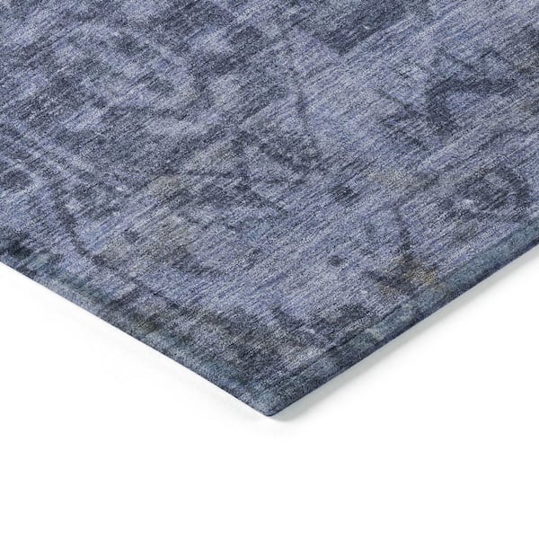 Chantille Machine Washable Indoor/Outdoor Abstract ACN1228 Navy 8 ft. x 10 ft. Area Rug