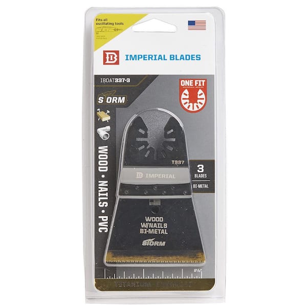 Imperial Blades ONE FIT 2-1/2 in. Wood with Nails Bi-Metal TIN Storm Blade (3-Count)