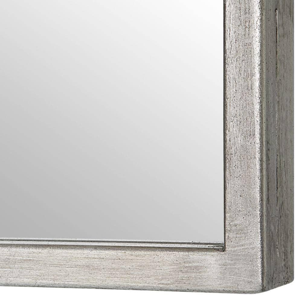 Elegant Full-Length Moroccan Style Wall Mirror in Soft Silver and Gold