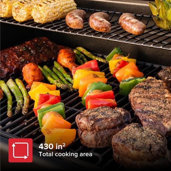 3 Burner Liquid Propane Gas Grill in Black