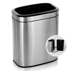 5.3 Gal. Stainless Steel Rectangular Liner Open Top Trash Can (2-Pack)