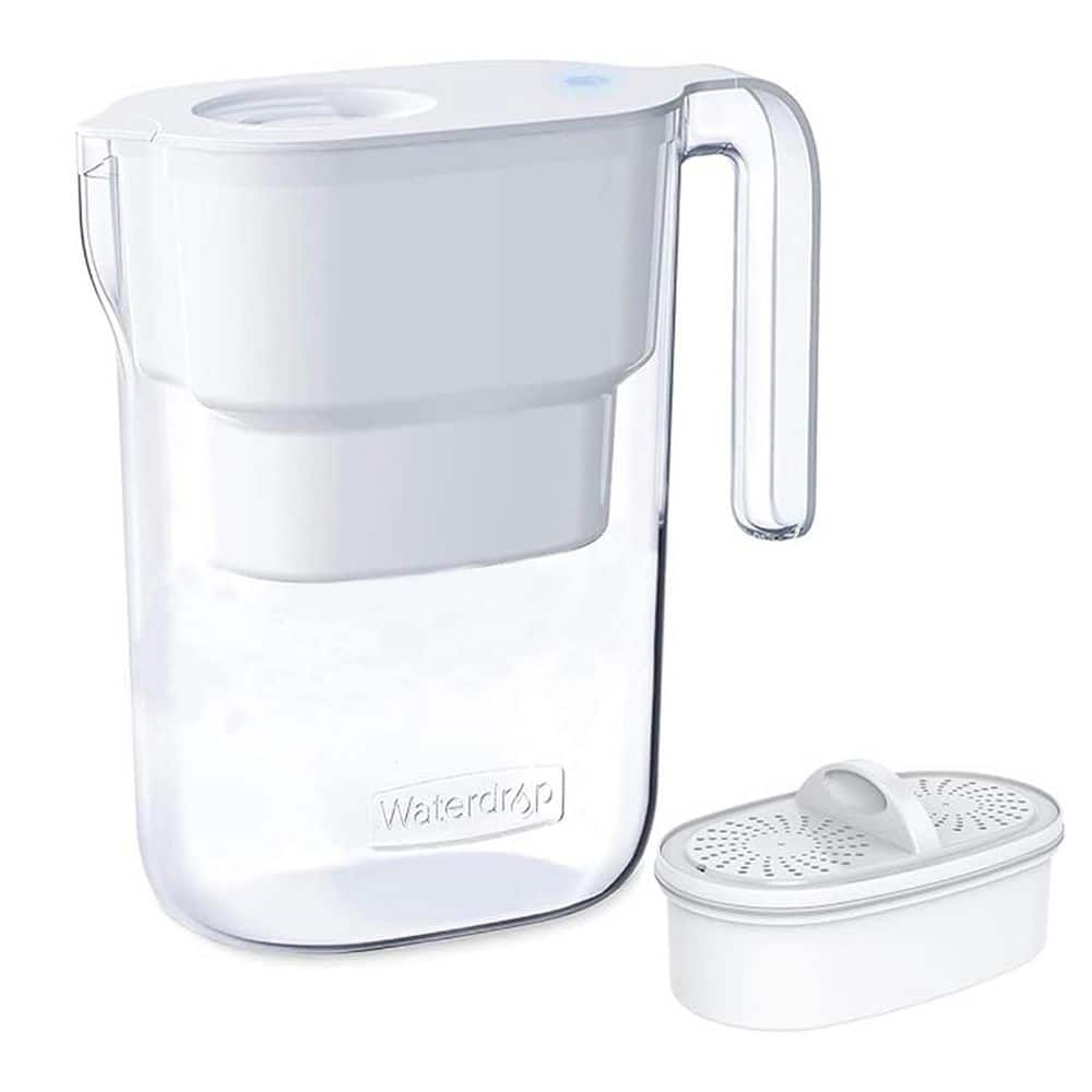 Water Filter Pitcher with 1 Plus 1 Filter, Lasts 200 gal., Reduces PFOA/PFOS, 7-Cup Capacity, Elfin, White price history on PriceWatchPro