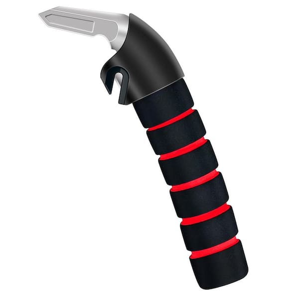 6.6 in. Car Door Assist Grab Bar in Red, Multi-Function Car Door Handle for Elderly, Seniors and Handicapped