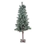 4 ft. x 22 in. Lightly Flocked and Glittered Woodland Alpine Unlit Artificial Christmas Tree