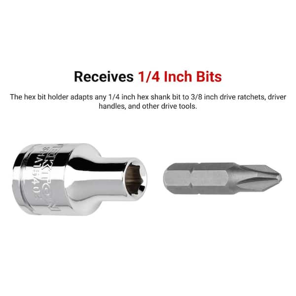 1/4 and 3/8 in. Drive Adapter Set (3-Piece) 1/4 and 3/8 in. Drive Adapter Set (3-Piece)
