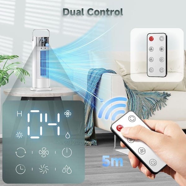 Adrinfly Portable Air Conditioner Cools with 4 Wind Speeds, 90