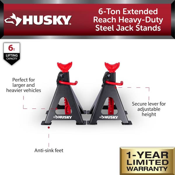 Husky 6 Ton Jack Stands HPL4115N-TD-CM - The Home Depot