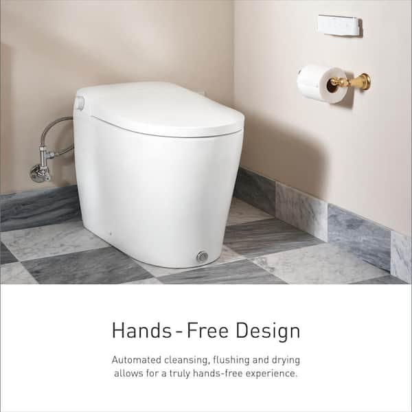 MOEN 5-Series Elongated Bidet Toilet in White with Built-in Cleansing Functions