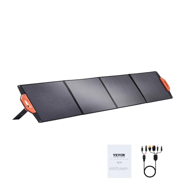 VEVOR 200W Monocrystalline Solar Panel Foldable ETFE Solar Charger, 23% Efficiency with MC4 Output for Power Stations Off-Grid
