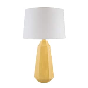 Facet 29 in. Straw Yellow Indoor Table Lamp