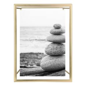 4 in. x 6 in. Matte Gold Picture Frame