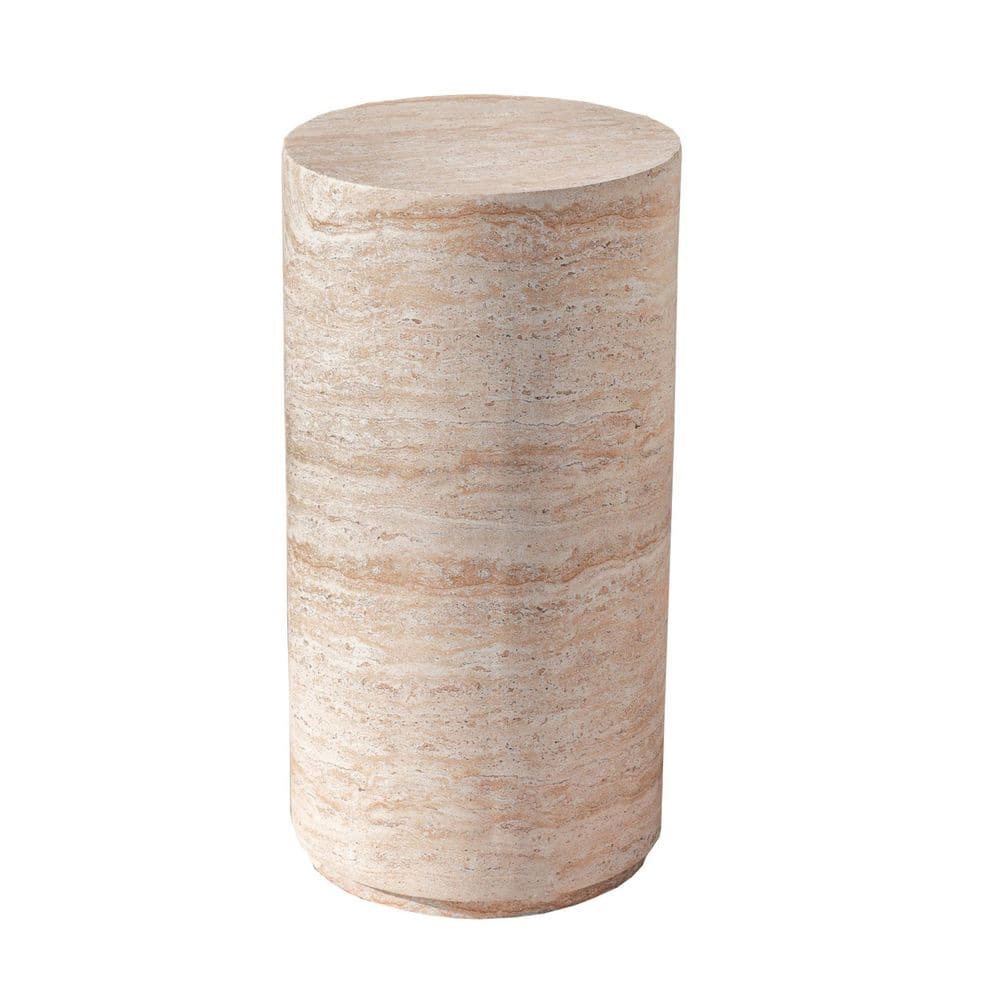 moda furnishings W 14.17 in. x H 27.56 in. Round Magnesium Oxide Faux ...