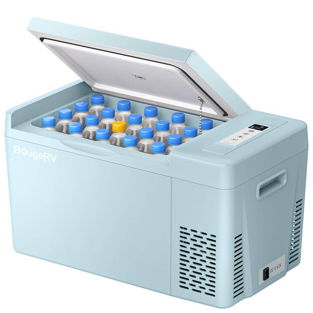 Green 23 qt. Portable Refrigerator, 12-Volt Fridge 22L, Portable Freezer Co