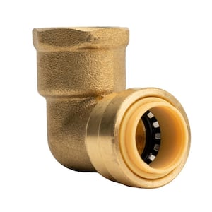 1/2 in. Push-to-Connect x FNPT (Female Thread) Brass 90-Degree Elbow Fitting