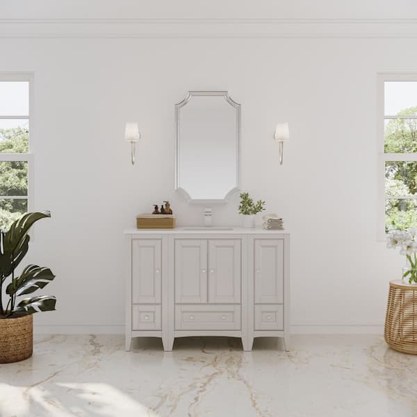 Fresca Oxford 48 in. Traditional Bathroom Vanity Cabinet in Antique White