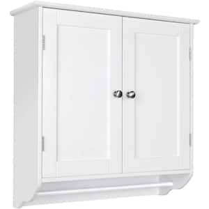 23.62 in. W x 8.27 in. D White Decorative Wall Shelf, Bathroom Wall Cabinet