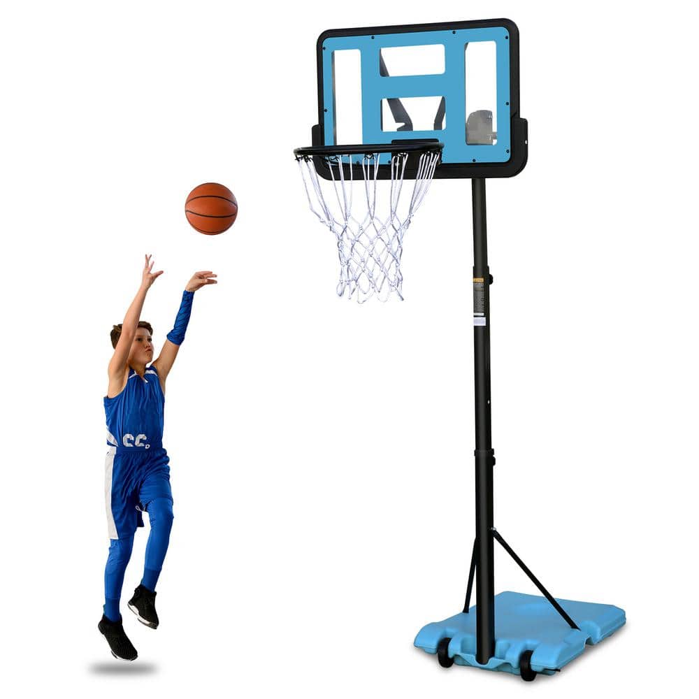 Outdoor 4.8 ft. to 7.7 ft. Basketball Hoop 44 in. Backboard