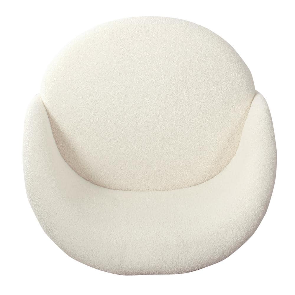 Sleek Cream Velvet Accent Chair with Matte Black Metal Legs