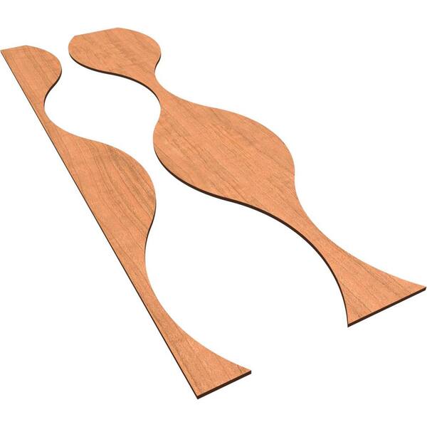Ekena Millwork Ozark 47 in. H x 0.25 in. W Slatwall Panels in Cherry 9-Pack