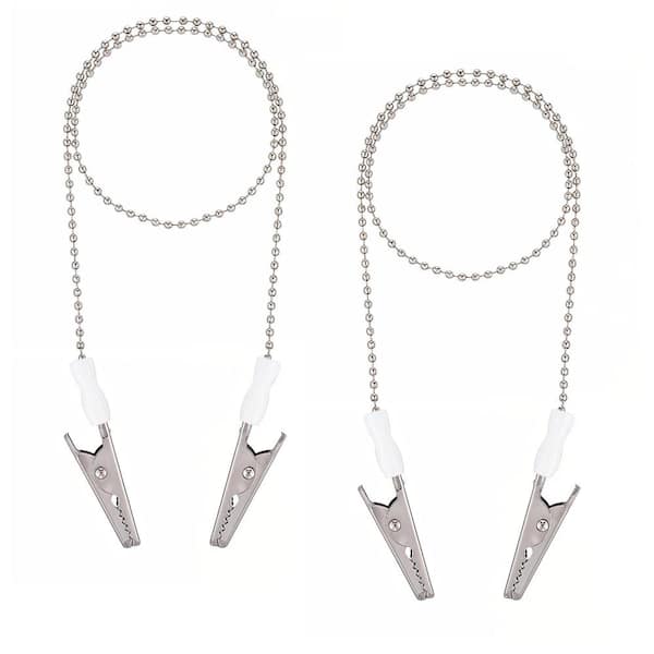 Adjustable Metal Dental Bib Clips with 20 in Chain for Secure Napkin Holding in Dining and Salon Use