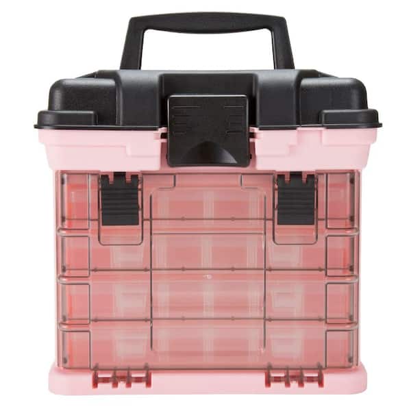 Pink Stalwart 75-STO3183 Parts & Crafts Rack Style Tool Box with 4 Organizers 