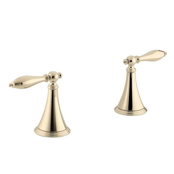 KOHLER Finial Traditional 2-Handle Deck-Mount High-Flow Bath Valve Trim Kit in Vibrant French Gold (Valve Not Included)