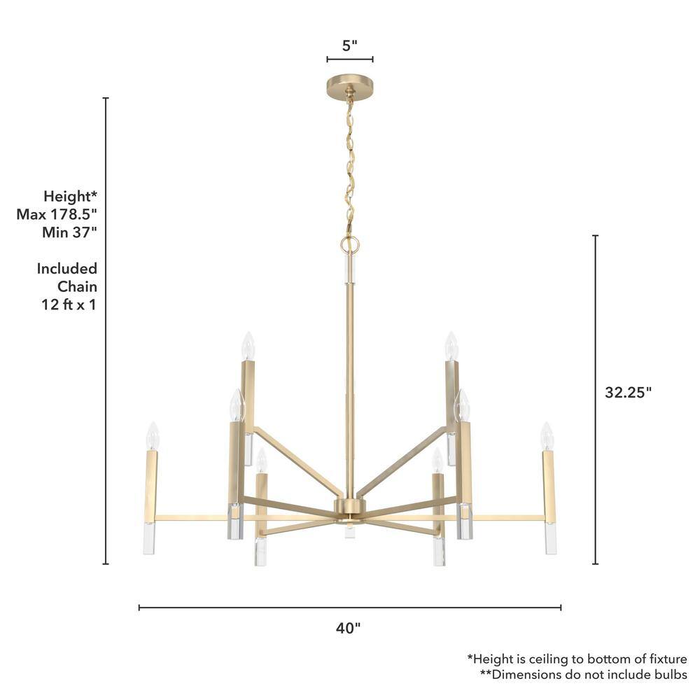 Alturas Gold Crystal 9-Light Modern Tiered Chandelier