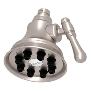 1-Spray Patterns 4 in. Wall Mount Fixed Shower Head in Satin Nickel