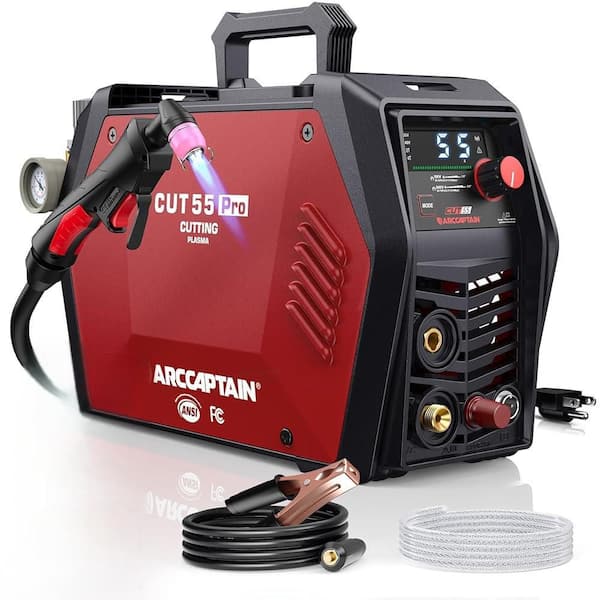 55 Amp 120/240 Volts Electric (DC) Plasma Cutter Machine, Large LED Display and 2T/4T, 3/4 in. Maximum Cut