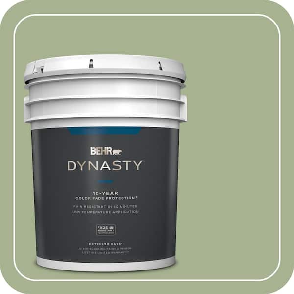BEHR DYNASTY 5 gal. #PPU11-06 Willow Grove Satin Enamel Exterior Stain-Blocking Paint & Primer