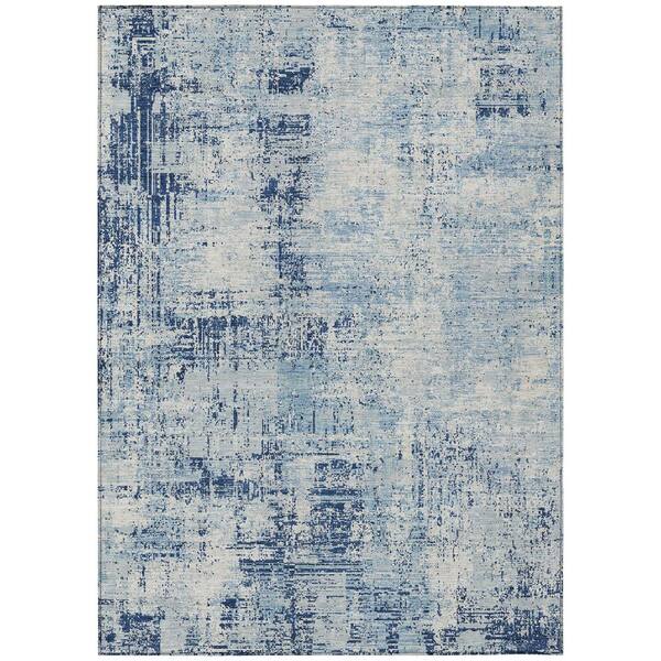 Chantille Machine Washable Indoor/Outdoor Abstract ACN2693 Blue 10 ft. x 14 ft. Area Rug
