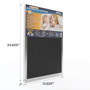 16 3/8 x 21 1/2 x 1 Electrostatic Furnace A/C Air Filter  Washable Carrier Payne 