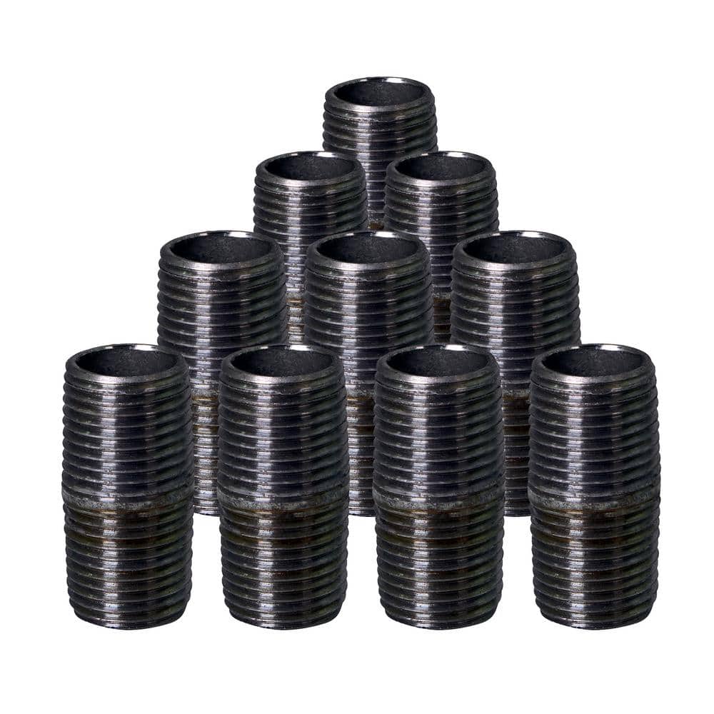 Black Steel Pipe, 1/8 in. x 1 in. Closed Nipple Fitting (10-Pack) price history on PriceWatchPro