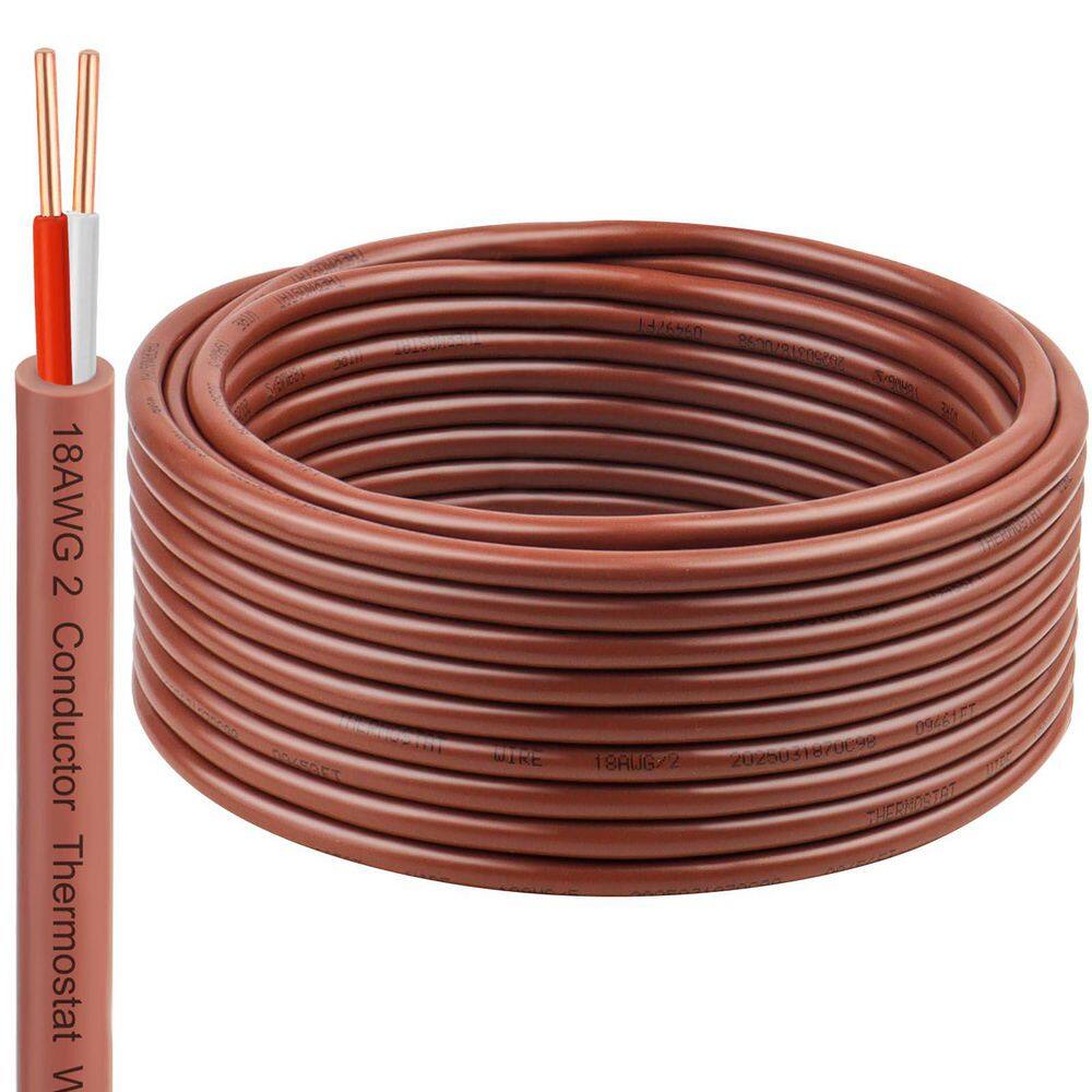 30 ft. 18/2 Brown Solid Copper Thermostat Wire Cable for HVAC Systems, Doorbells, and Security Systems price history on PriceWatchPro