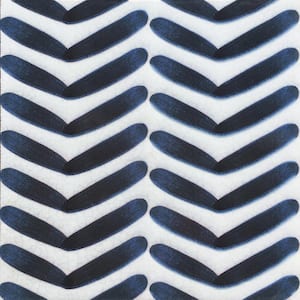 Stroke Blue 6 in. x 6 in. Textured Decorative Ceramic Wall Tile (36/case)