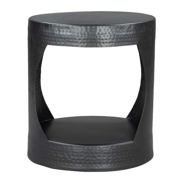 ZUO Nuuk 18.5 in.W Black 20.3 in.H Round Iron End Table