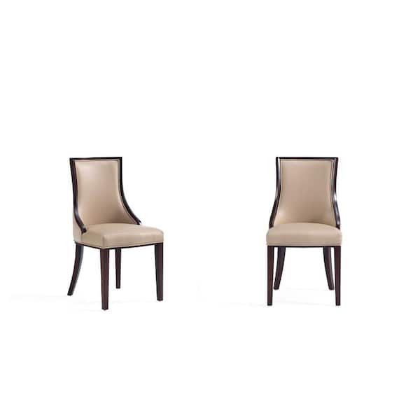 Manhattan Comfort Grand Light Grey Faux Leather Dining Arm Chair (Set of 2)  2-DC048AR-LG - The Home Depot