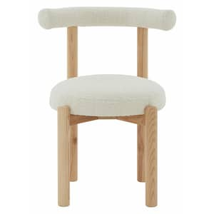 Saralisa Ivory/Natural 19.5 in. Pine Dining Chair