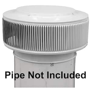 10 in. Dia Aura PVC Vent Cap Exhaust with Adapter for Schedule 40 or Schedule 80 PVC Pipe in White