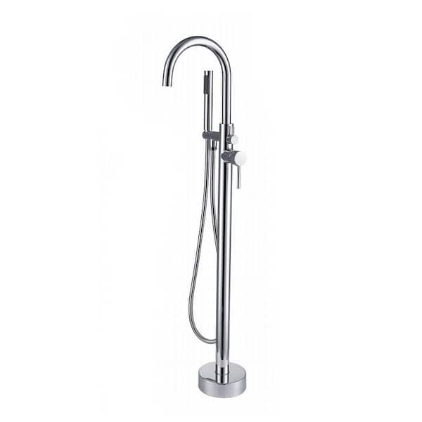 Maincraft Single-Handle Freestanding Tub Faucet with Hand Shower Head in Chrome