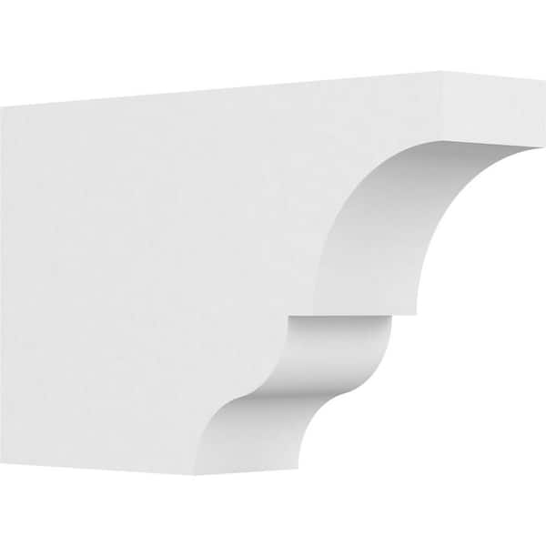 Ekena Millwork 4 in. x 10 in. x 16 in. Asheboro PVC Rafter Tail Brace