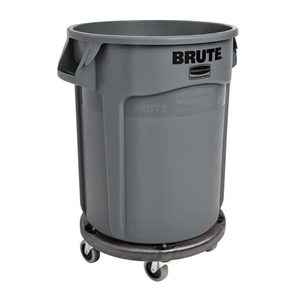 Rubbermaid Commercial Products Brute 32 Gal. Trash Can Plus Dolly Combo Pack