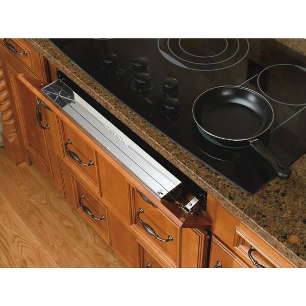 Rev-A-Shelf 19″ Slim Drawer Front Tip-Out Tray - Stainless Steel (RV6541-19SS)