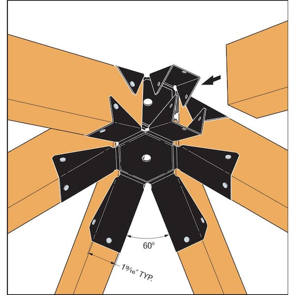 Simpson Strong-Tie Outdoor Accents Gazebo Tie for 2x Top of Gazebo
