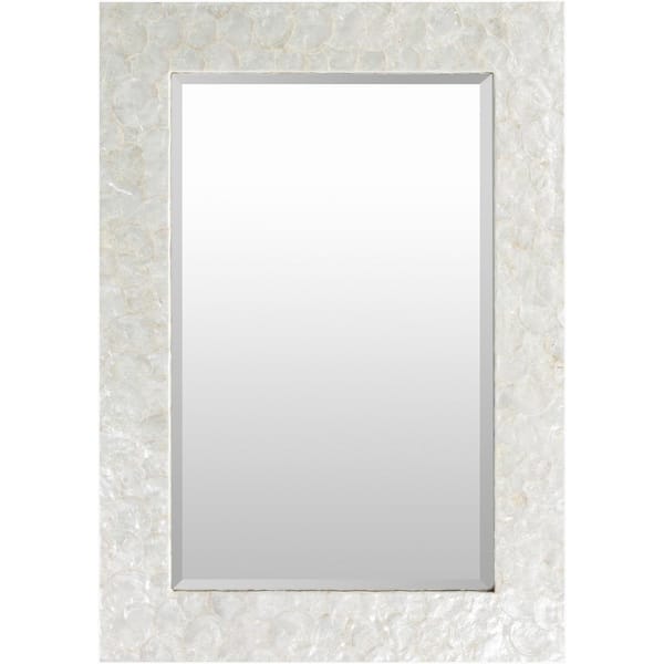 Medium Rectangle White Classic Mirror (28 in. H x 40 in. W)