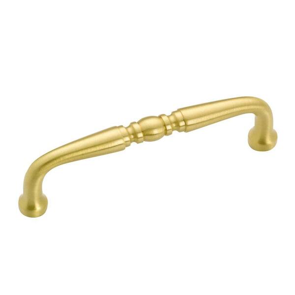 Richelieu Hardware 3-3/4 in. (96 mm) Center-to-Center Satin Brass Traditional Drawer Pull