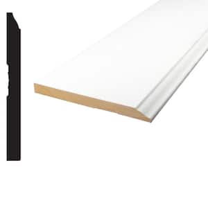 1/2 in. D x 5-1/4 in. W x 96 in. L MDF Primed White Baseboard Moulding Pack (4-Pack)